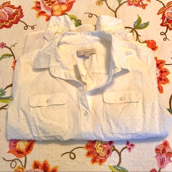 NWT💥Loft Collared Button-Down - Picture 6 of 6